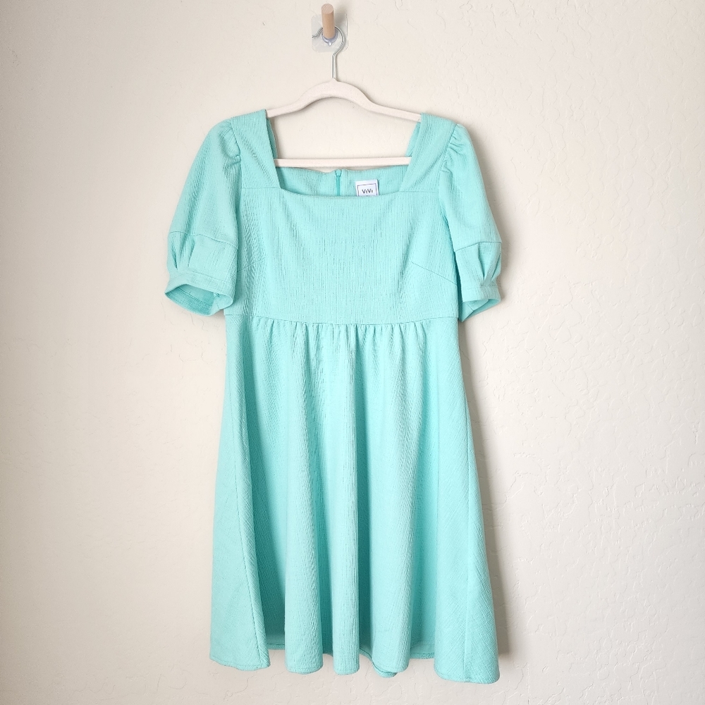 ViVi by Violet Weekend Teal Empire Waist Dress L